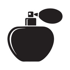 Classic cosmetic perfume container flat icon