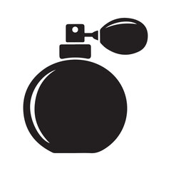 Classic cosmetic perfume container flat icon