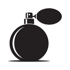 Elegant perfume atomizer black and white design