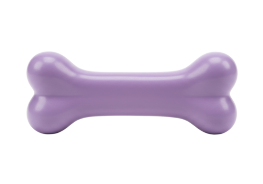 Isolated, dog chew toy bone, light purple color, animal product item, pet supplies accessory