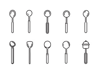 Solid Spoon Set Modern Cooking Tool