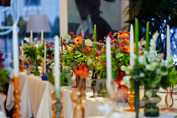 wedding table in a restaurant