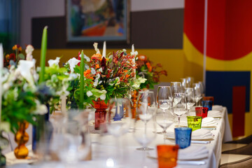 table setting in a restaurant