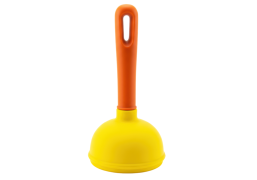 Isolated colorful sink plunger for clogged drains plumbing issues home tool fixture