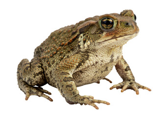 Fototapeta premium Isolated Cane Toad of the Rhinella marina genus, a true amphibian with warty skin texture