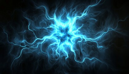 Abstract Digital Art of Intense Illumination and Vibrant Radiance for Tech-Themed Presentations