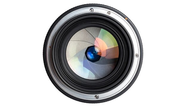 Close-up camera lens - Powered by Adobe