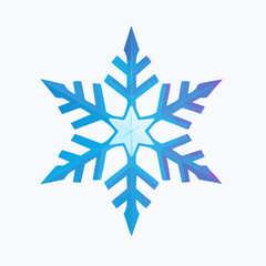 Fototapeta premium Illustrative depiction of a stylized snowflake vector design against a white backdrop