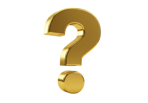 Isolated Metallic Question Mark Shape 3D Rendering Design Decorative Idea Concept Symbol