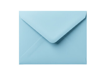 Isolated blue envelope for correspondence and business mail communication projects close up