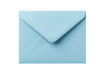 Isolated blue envelope for correspondence and business mail communication projects close up