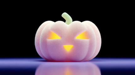 Obraz premium Colorful 3d halloween pumpkin spooky jack o lantern designs for seasonal decoration