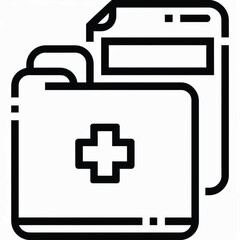 Fototapeta premium Medical files in a folder, representing medical records or documents.