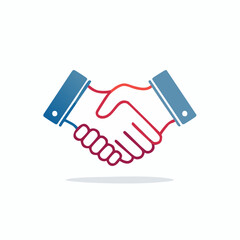 Vector illustration of a handshake symbol representing collaboration and agreement perfectly