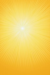 Fototapeta premium Radiant yellow sunburst with central white light and abstract lines
