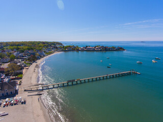 Fishermans Beach aerial view in town of Swampscott near Boston, Massachusetts MA, USA. 