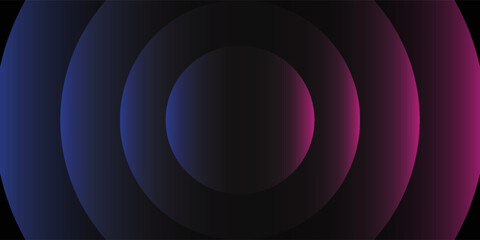 Vibrant Abstract Gradient With Concentric Circles in Purple and Blue Tones