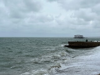 Strand und Brandung in Brighton