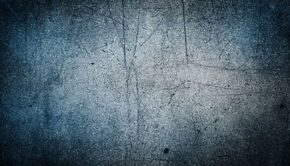 Obraz premium Blue gray grainy noise texture with scratches aged effect banner