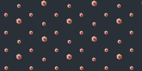 Abstract pattern of geometric forms. 3d render. 