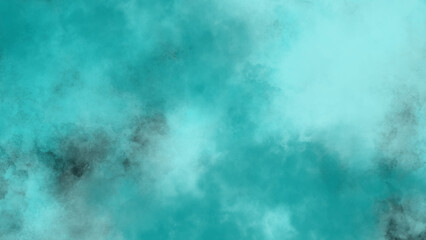 Light and airy turquoise cloudscape background. Abstract, vibrant blue-green texture with a misty feel.