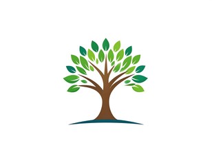 Green tree logo design