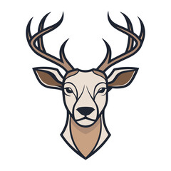 Naklejka premium deer head isolated