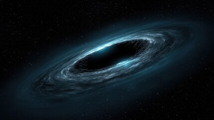 Stunning Cosmic Black Hole In Vast Starry Universe