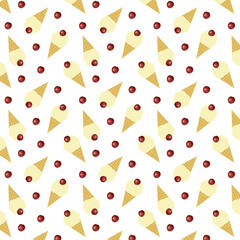 abstract seamless pattern with ice cream