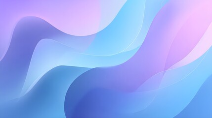 Soft gradient waves flowing gentle abstract background in pastel purple and blue shades creating a dreamy serene ambiance for creative projects