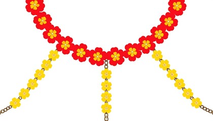 Floral necklace design