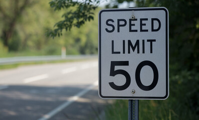 Speed Limit 50 mph Traffic Sign