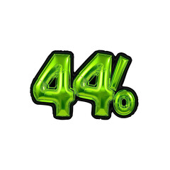 Bright Green 44% Discount Balloon Numbers