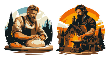 Adventurous Climber on Coastal Rock Face with Scenic Nature Background