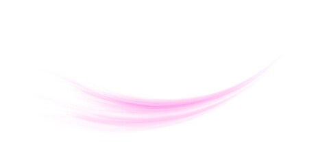 Pink Air Flow Wave with Swirl and Motion Blur on Transparent Background