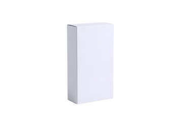A simple white rectangular prism object isolated on transparent background