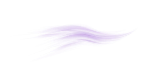 Purple Air Flow Wave with Swirl and Motion Blur on Transparent Background