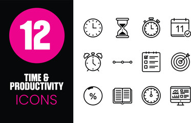 Time & Productivity Icons