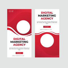 Professional Professional Gradient Elegant Digital Marketing Social Media Story Template Scalable EPS Art