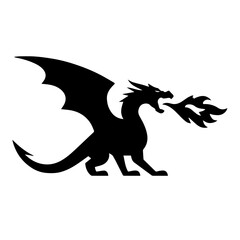 Fire Breathing Dragon Logo
