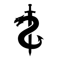 Dragon and Sword Logo
