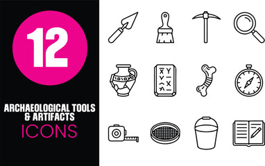 Archaeological Tools & Artifacts Icons