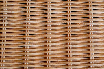 close-up of the woven basket of a chest