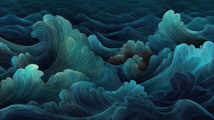 Abstract ocean waves