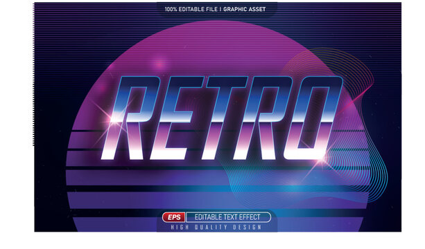 retro text effet