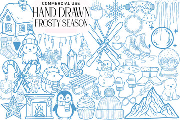 Frosty Season Hand-Drawn Clipart Pack