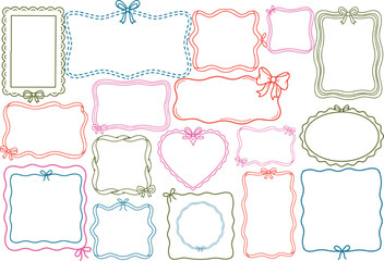 Whimsical Frames Doodle Clipart Bundle