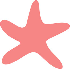 Obraz premium Coastal themed hand drawn vector illustration. Starfish 
