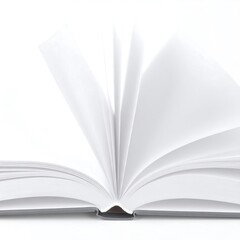 Open book with blank pages