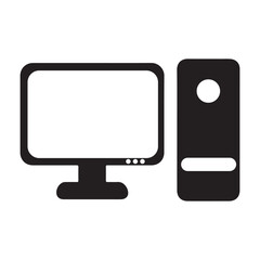 computer monitor with blank screen isolated